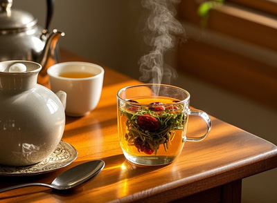 茵陈红枣茶其成分对乙肝病毒表面抗原(HBsAg)有抑制趋势，相关机制仍在深入探索